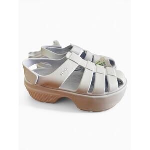 Crocs Stomp Fisherman Platform Sandals Pale Blue Womens Lightweight Size W6 / M4